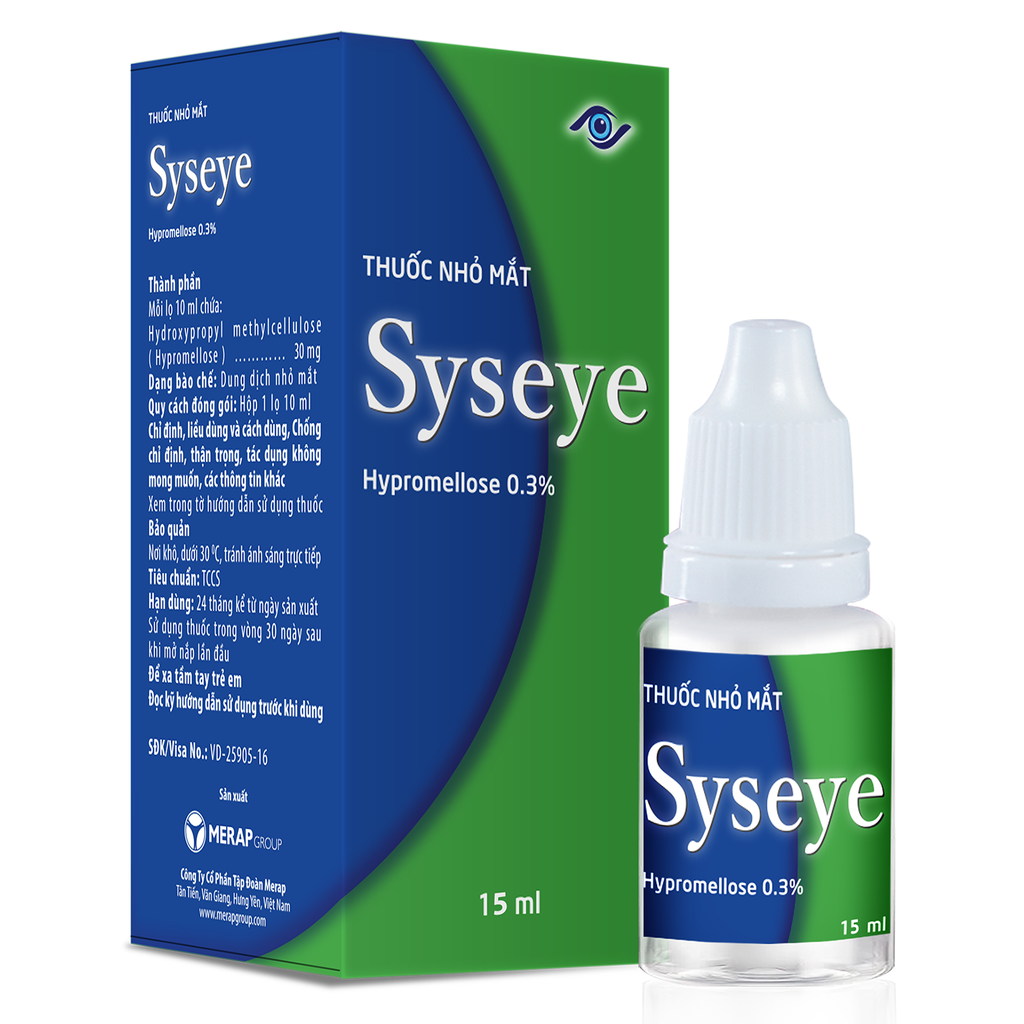 [T14955] Nhỏ Mắt Syseye Merap (Lọ/15ml)  Lọ to