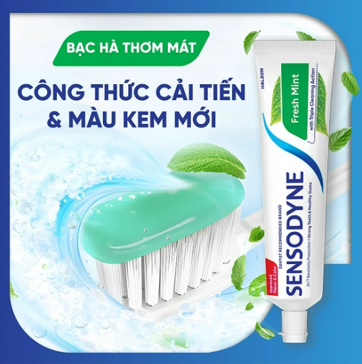 [T15230] Sensodyne Fresh Mint kem đánh răng GSK (Tuýp/60g) Tuýp Bé