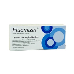 [T00007] Fluomizin Dequalinium Chloride 10mg viên đặt Medinova (H/6v) Date 07/2027