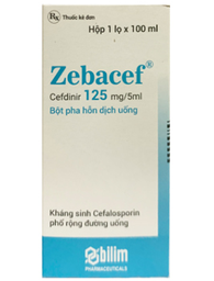 [T00025] Zebacef Cefdinir 125mg/5ml Bilim Thổ Nhĩ Kỳ (Lọ/100ml) 