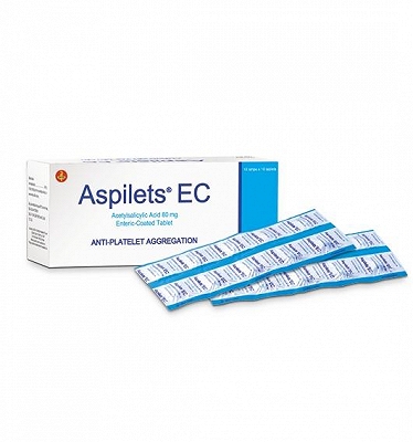 [T00059] Aspilets Ec Acetylsalicylic Acid 80mg United Pharma (H/100v) Date 10/2027