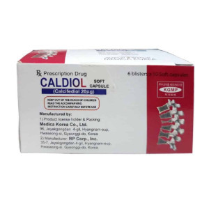 [T00119] Caldiol Calciefdiol 20mcg Medica Korea (H/60v) Date 06/2027