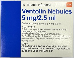 [T00168] Ventolin Nebules Salbutamol 5mg/2.5ml GSK (H/4v/5o) 
