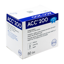 [T00171] ACC 200 Acetylcystein 200mg Lindopharm (H/50gói/3g) Date 12/2027