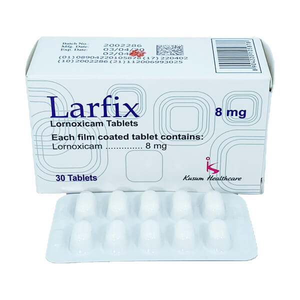 [T00211] Larfix Lornoxicam 8mg Ấn Độ (H/30viên) date 08/2026