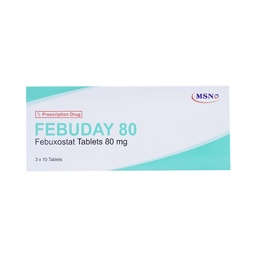 [T00227] Febuday Febuxostat 80mg Ấn Độ (H/30v)