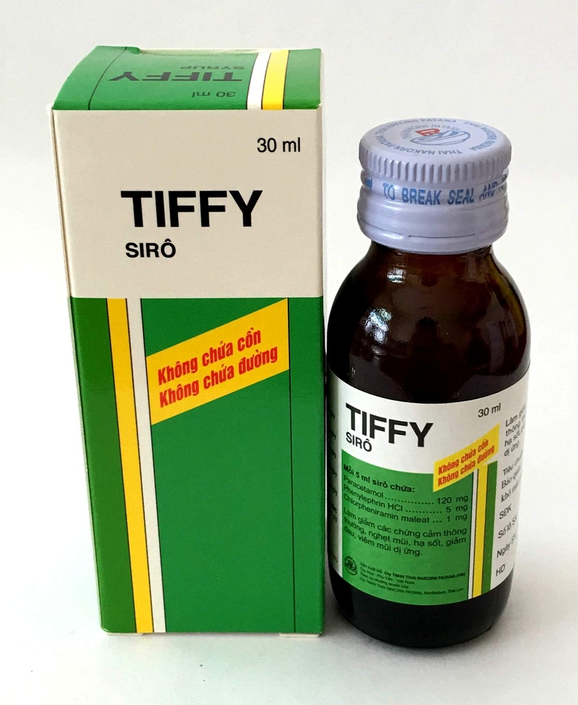 [T00242]  Tiffy Siro Thai Nakorn Patana Thái Lan (Lọ/30ml) Date 02/2027