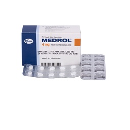 [T00249] Medrol 4mg Methyl Prednisolone Pfizer (H/30v) Date 12/2026