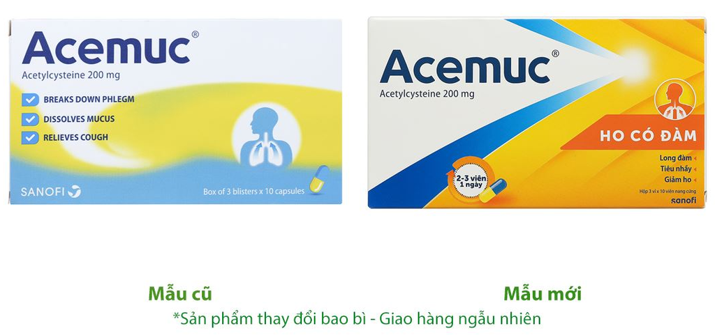 [T00289]  Acemuc Acetylcysteine 200mg Sanofi (H/30v)Date 04/2027