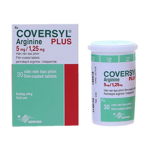[T00312] Coversyl Plus 5mg/1.25mg Servier (Lọ/30v) Date 06/2026