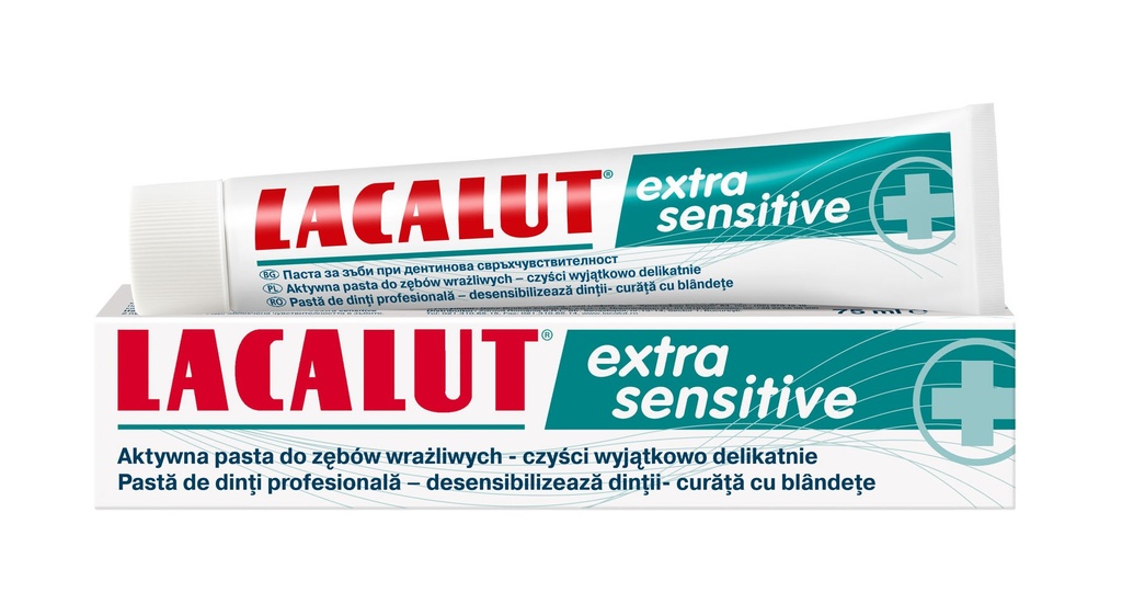 [T00504] Kem Đánh Răng Lacalut Extra Sensitive Đức (Tuýp/75ml) Date 05/2026