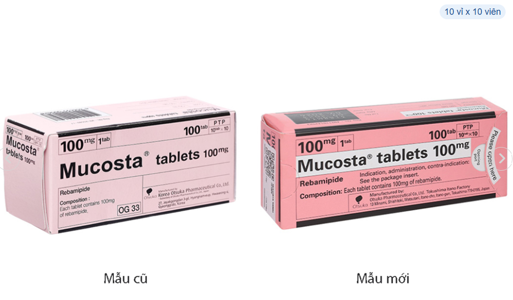 [T00513] Mucosta Rebamipide 100mg (H/100v)