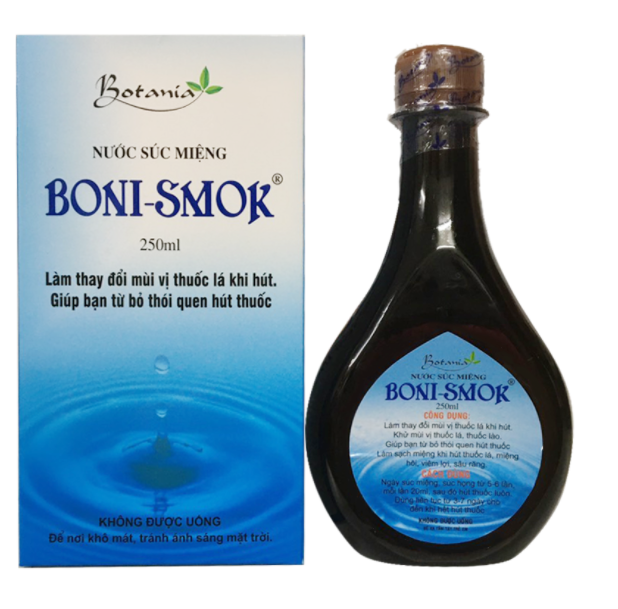 [T00576] Boni Smok Nước Súc Miệng Cai Thuốc Lá Botania (Chai/250ml) 