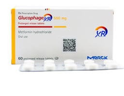 [T00681] Glucophage XR Metformin 500 Merck (H/60v) 
