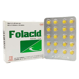 [T00778]  Folacid Acid Folic 5mg Pharmedic (H/80v)