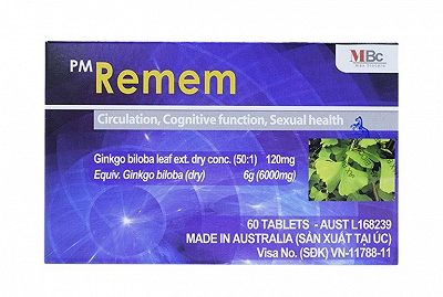 [T00808] PM Remem Ginkgo Biloba 120mg Max Biocare (H/60v) Date 11/2026