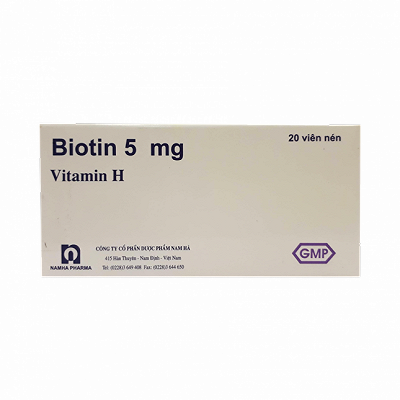 [T00809] Biotin Vitamin H 5mg Nam Ha (H/20v)