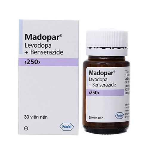 [T00844] Madopar Levodopa Benserazide 200mg/50mg Thụy Sỹ (H/1lọ/30v)