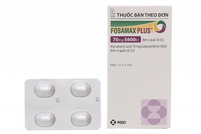 [T00951] Fosamax Plus 70mg/5600IU MSD (H/4v) 