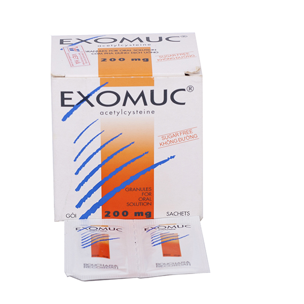 [T01240] Exomuc acetylcysteine 200mg Pháp (H/30gói) Date 12/2026