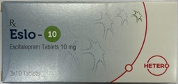 [T01252] Eslo Escitalopram 10mg Hetero (H/30v) Date 10/2027