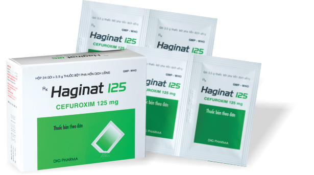 [T01286] Haginat Cefuroxim 125mg DHG Hậu Giang (H/24gói/3.5g)