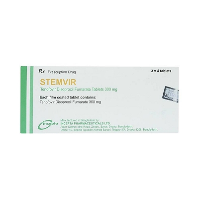[T01394] Stemvir Tenofovir 300mg Incepta Băng La Đét (H/12v) Date 08/2027