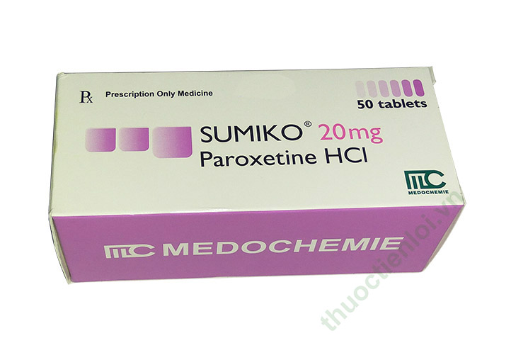 [T01405] Sumiko Paroxetine 20mg Medochemie (H/50v)