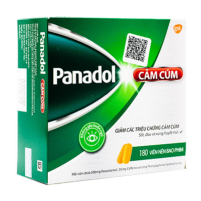 [T01510] Panadol Cảm Cúm GSK (H/180v) 