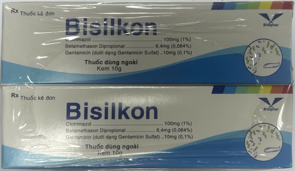 [T01624]  Bisilkon kem bôi Bình Định (Tuýp/10g) ( bảy màu nội )