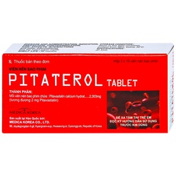 [T01757] Pitaterol Pitavastatin 2mg Medica Hàn Quốc (H/30v)