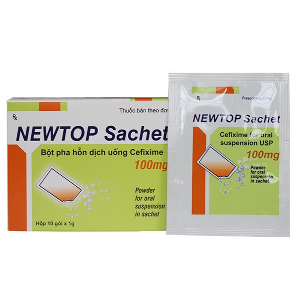 [T01772] Newtop Sachet Cefixim 100mg Ấn Độ (H/10gói) date 05/2026