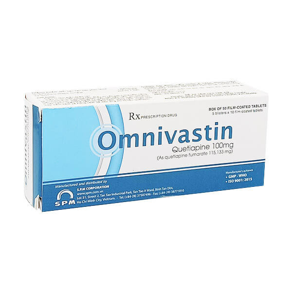 [T01900] Omnivastin quetapin 100mg SPM (H/50v) Date 12/2027