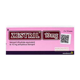 [T02016]  Zestril lisinopril 10mg Astrazenca (H/28v) date 12/2027