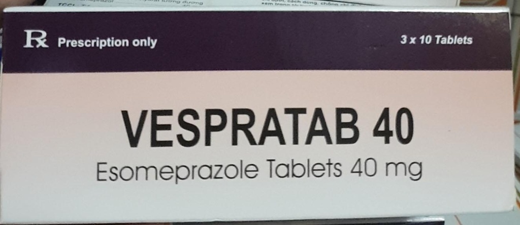 [T02180] Vespratab 40 Esomeprazol 40mg Sterling (H/30v) Date 04/2026