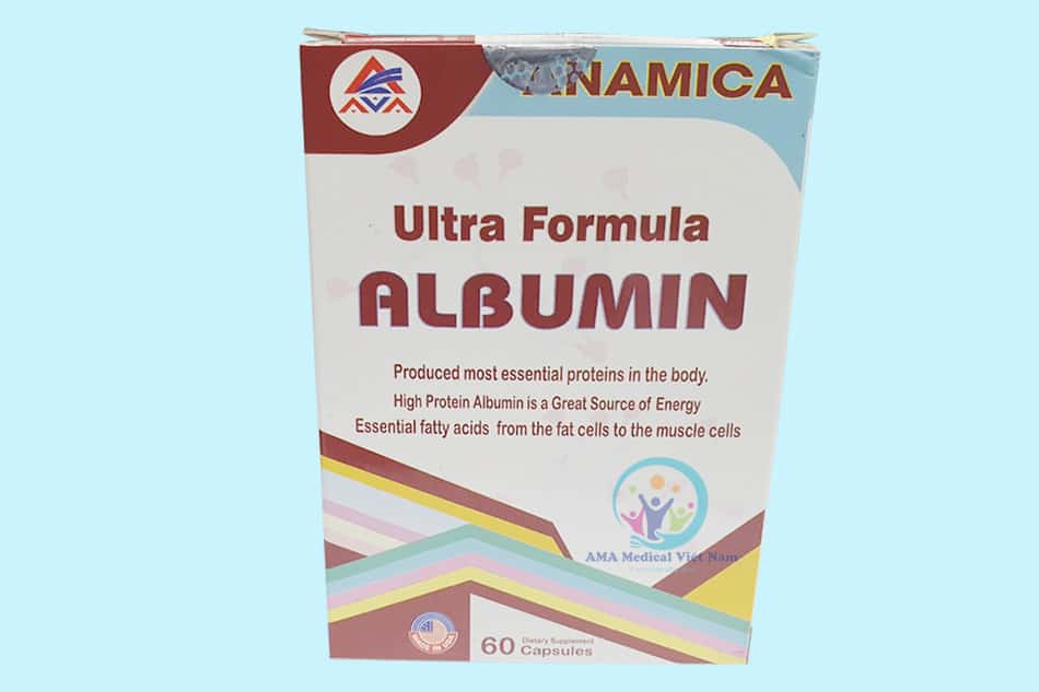 [T02218] Ultra Formula Albumin 250mg Anamica Mỹ (H/60v) Date 04/2026