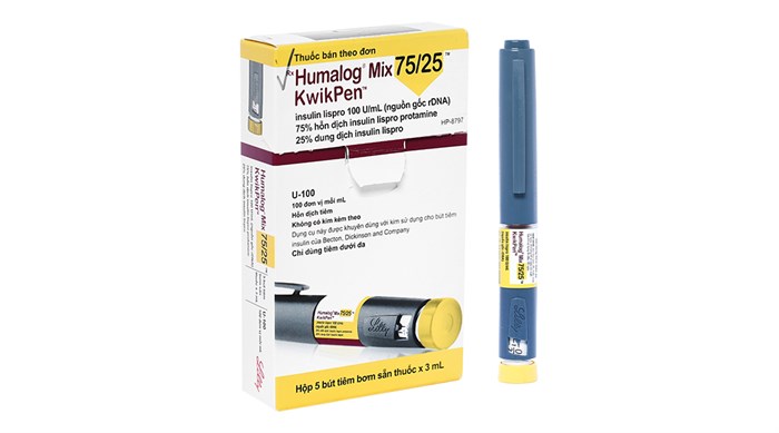 [T02253] Humalog Mix 75/25 Kwikpen Bút tiêm tiểu đường Lilly France (1bút) Date 10/2027