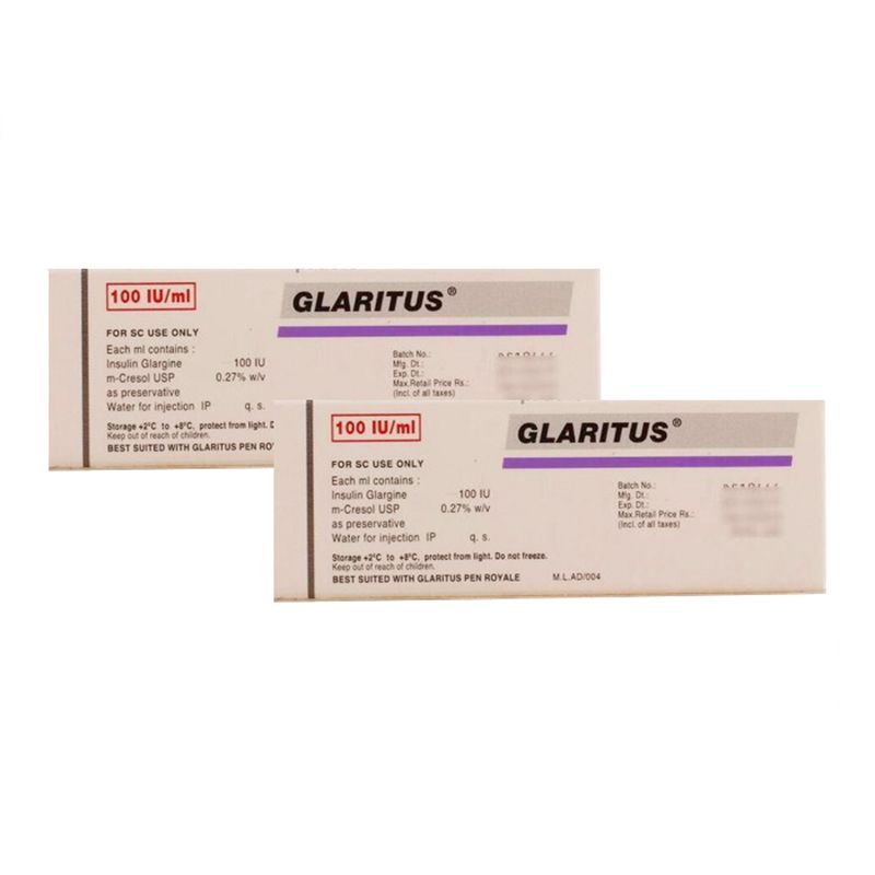 [T02434] Glaritus Insulin glargine 100IU/ml Ấn Độ (H/1o/3ml) Date 05/2027