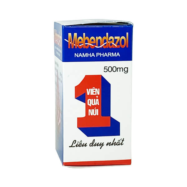 [T02512] Mebendazole 500mg Nam Hà (H/1v) (Quả núi)