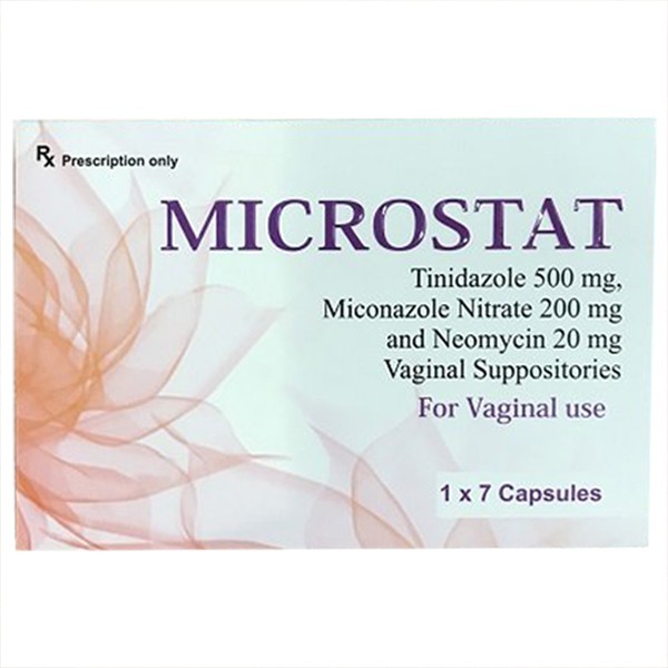 [T02558] Microstat Tinidazole 500mg Ấn Độ (H/7v) Date 11/2026