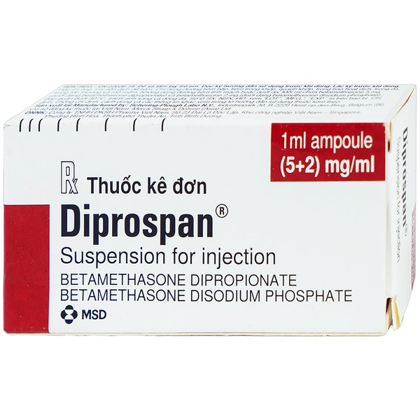 [T02584] Diprospan Betamethasone Tiêm Inj Belgium (H/1o/1ml) Date 08/2026
