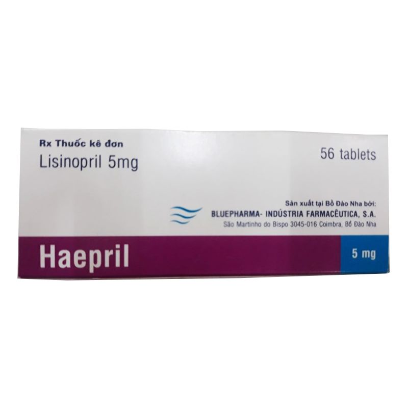 [T02718] Haepril Lisinopril 5mg Bluepharma Bồ Đào Nha (H/56v)  Date 05/2026