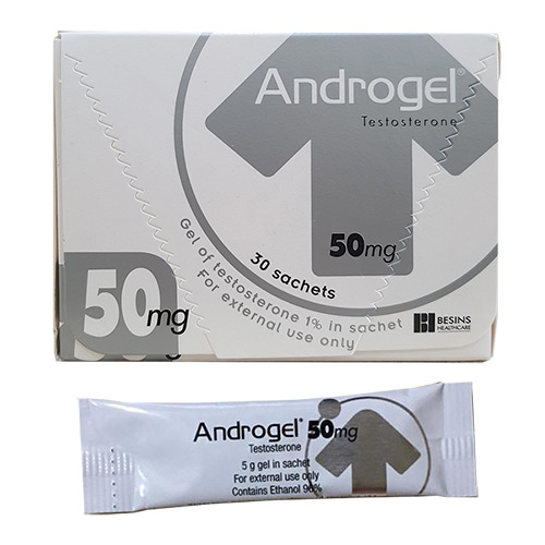 [T02815] Androgel thuốc bôi testosterone 50mg Besin (H/30gói) Date 04/2027