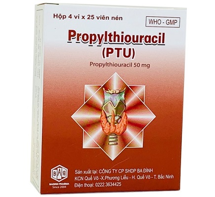 [T02847] Propylthiouracil 50mg PTU Ba Đình (H/100v) 