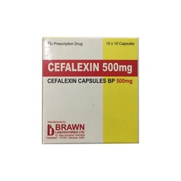 [T03053]  Cefalexin Cephalexin 500mg Brawn (H/100v) 