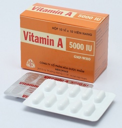 [T03120] Vitamin A 5000IU Mekophar (H/100v) Date 08/2027