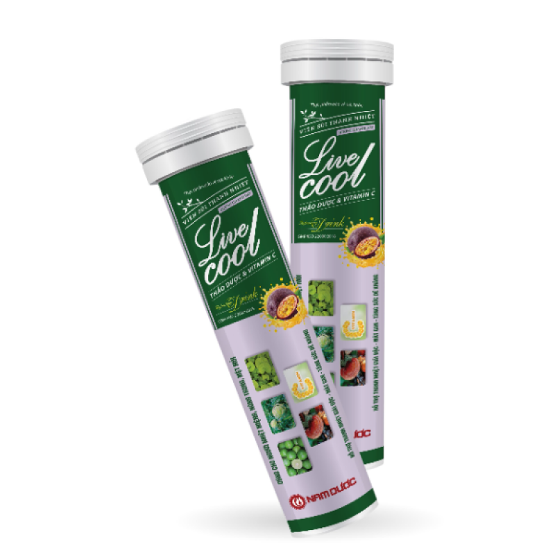 [T03127] Livecool sủi thanh nhiệt chanh dây Nam Dược (Tuýp/16v) 
