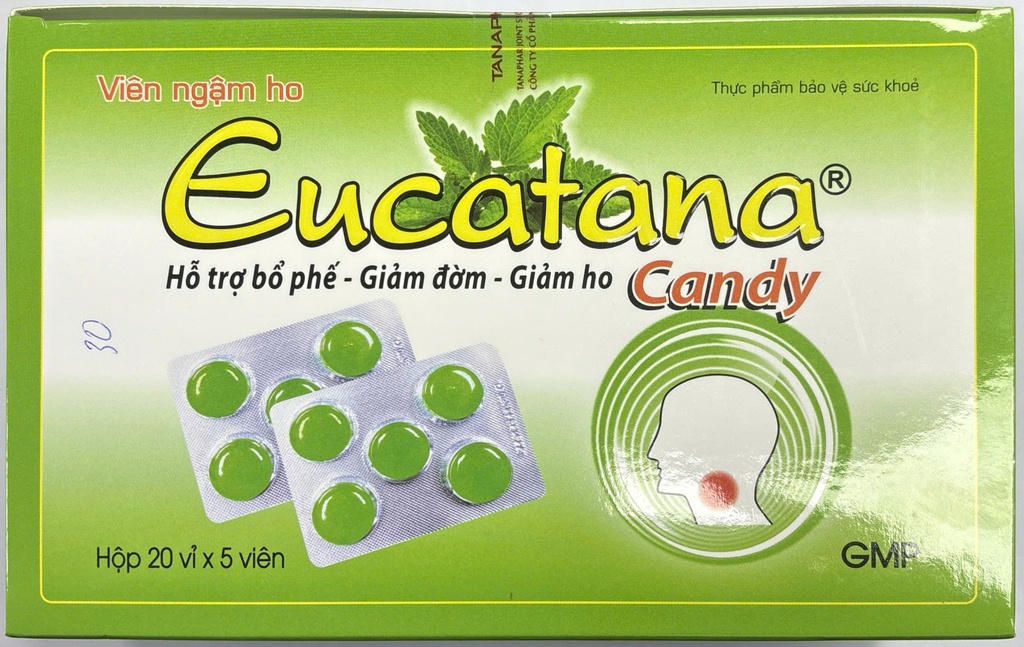 [T03171] Eucatana Candy ngậm ho Tân Á (H/100v)
