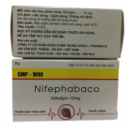 [T03203] Nifephabaco Nifedipin 10mg TW1 Pharbaco (H/100v)