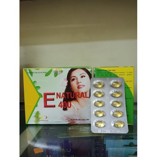 [T03240] E Natural 400 Vitamin E 400IU Việt Pháp (H/100v)